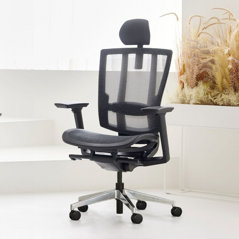 듀오백,듀오백 브라보 BR-200M 알루미늄베이스 메쉬 컴퓨터 책상 의자