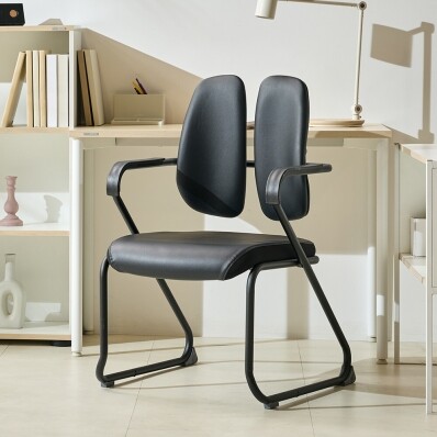 듀오백 DK-073B 인조가죽 학생 책상 독서실 의자