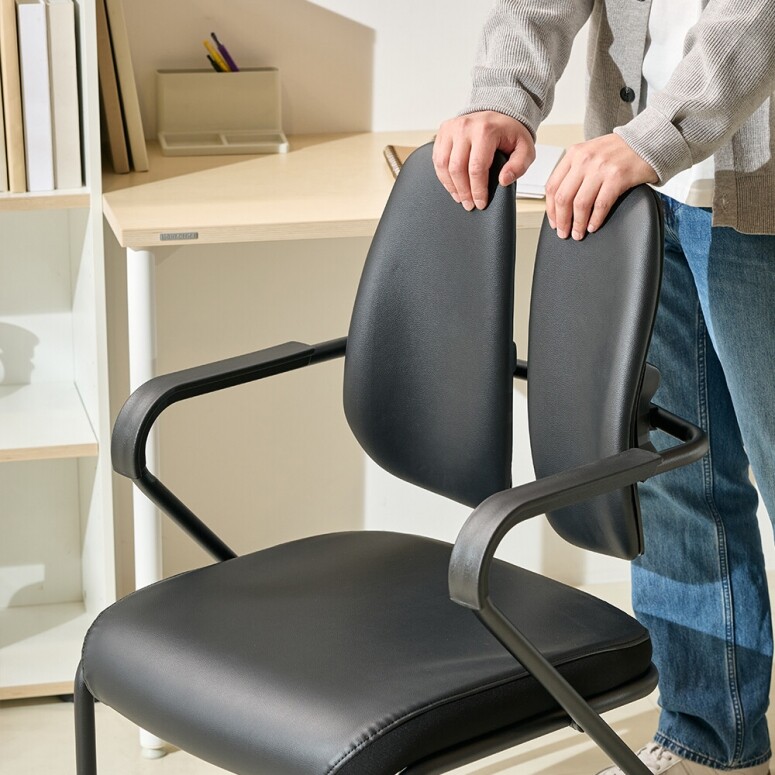 듀오백,듀오백 DK-073B 인조가죽 학생 책상 독서실 의자